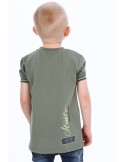 Khakifarbenes Jungen-T-Shirt mit Aufschrift NDZ7357 – Online-Shop – Boutique